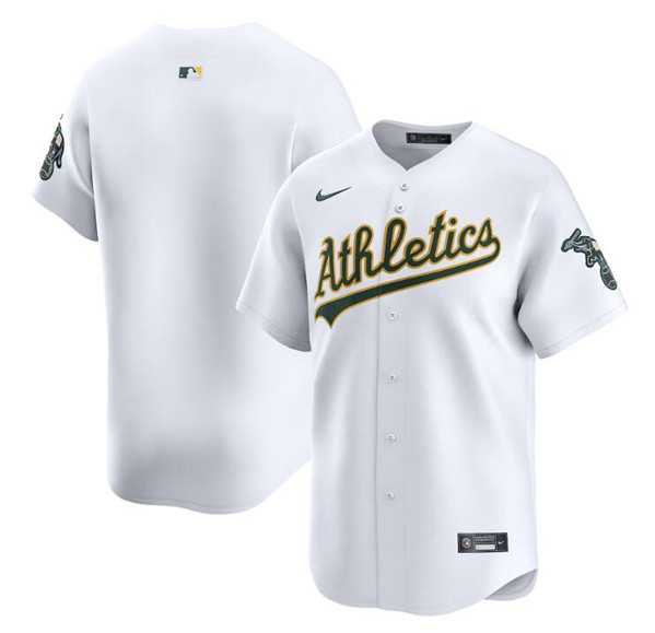 Men%27s Oakland Athletics Blank White Home Limited Stitched Jersey Dzhi->oakland athletics->MLB Jersey